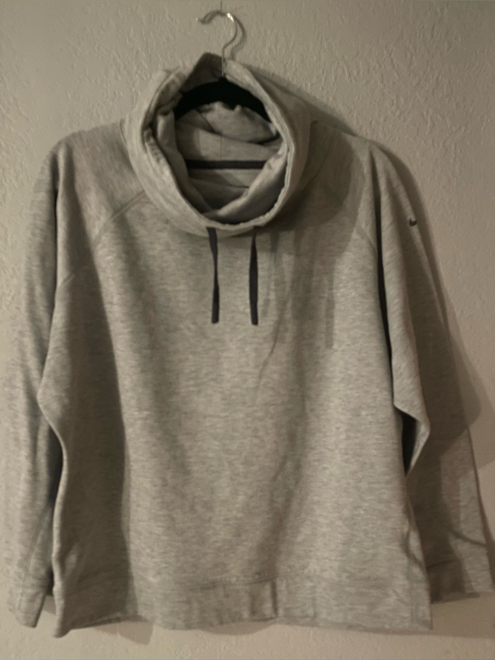 Nike Dri-FIT Lightweight funnel neck pullover in heather Gray